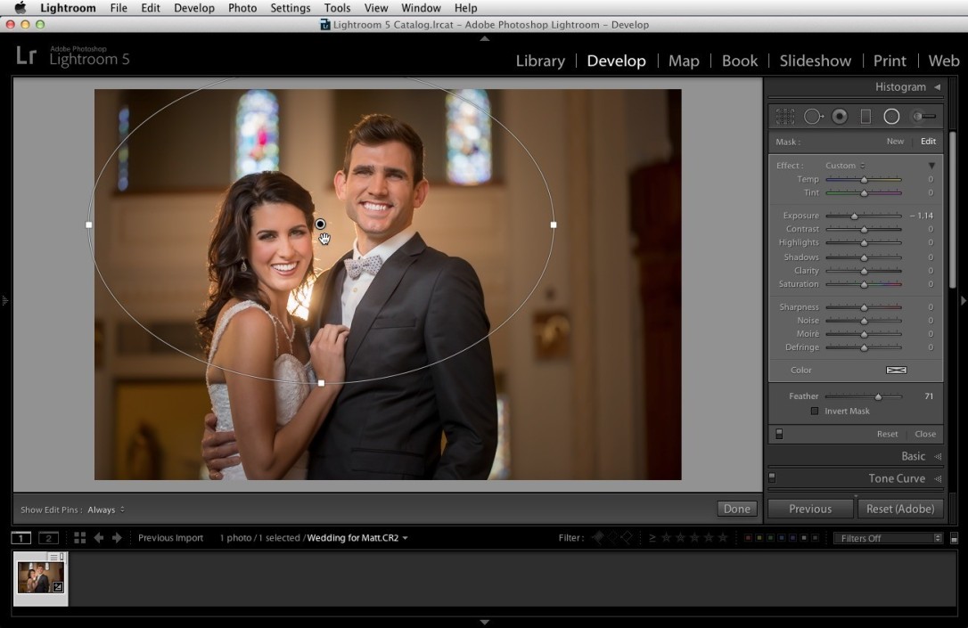 photo retouching and image editor for wedding photographs